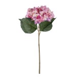 GloboStar® Artificial Garden PINK HYDRANGEA BRANCH 21140 Τεχνητό Διακοσμητικό Κλαδί έντονο ΡοζΟρτανσίας Y47cm