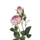 GloboStar® Artificial Garden PINK DAMASK CLIMBING ROSE BRANCH 21199 Τεχνητό Διακοσμητικό Κλαδί Τριαντάφυλλο Ροζ Y55cm