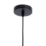 GLOBOSTAR® SHADE 00906 Μοντέρνο Κρεμαστό Φωτιστικό Οροφής με Ντουί 1 x E27 AC 220-240V IP20 - Μαύρο & Μπεζ - Μ23 x Π23 x Υ22cm