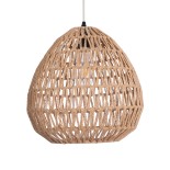GLOBOSTAR® JENSON 00911 Boho Κρεμαστό Φωτιστικό Οροφής με Ντουί 1 x E27 AC 220-240V IP20 - Μπεζ - Μ35 x Π35 x Υ35cm