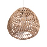 GLOBOSTAR® JENSON 00911 Boho Κρεμαστό Φωτιστικό Οροφής με Ντουί 1 x E27 AC 220-240V IP20 - Μπεζ - Μ35 x Π35 x Υ35cm