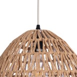 GLOBOSTAR® JENSON 00911 Boho Κρεμαστό Φωτιστικό Οροφής με Ντουί 1 x E27 AC 220-240V IP20 - Μπεζ - Μ35 x Π35 x Υ35cm