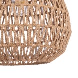 GLOBOSTAR® JENSON 00911 Boho Κρεμαστό Φωτιστικό Οροφής με Ντουί 1 x E27 AC 220-240V IP20 - Μπεζ - Μ35 x Π35 x Υ35cm