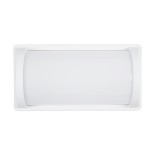 GLOBOSTAR® CELESTIAL 60694  Φωτιστικό Τοίχου - Απλίκα Εσωτερικού/Εξωτερικού Χώρου LED 15W 1575lm 120° AC175-265V Αδιάβροχο IP65 - Πλαστικό Σώμα - Φυσικό λευκό 4500K - Μ26 x Π9 x Υ13.5cm - Λευκό - Bridgelux Chip - 3 Χρόνια Εγγύηση