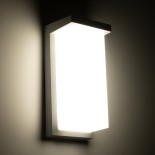 GLOBOSTAR® LOFT 60760 Φωτιστικό Τοίχου - Απλίκα Εσωτερικού/Εξωτερικού Χώρου LED 18W 1890lm 120° AC175-265V Αδιάβροχο IP65 - Πλαστικό Σώμα - Φυσικό λευκό 4500K - Μ24.5 x Π11 x Υ9.5cm - Λευκό - Bridgelux Chip - 3 Χρόνια Εγγύηση