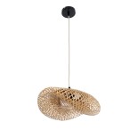GLOBOSTAR® MEXICO 00718 Boho Κρεμαστό Φωτιστικό Οροφής με Ντουί 1 x E27 AC 220-240V IP20 - Μπεζ - Μ40 x Π30 x Υ18cm