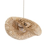 GLOBOSTAR® MEXICO 00718 Boho Κρεμαστό Φωτιστικό Οροφής με Ντουί 1 x E27 AC 220-240V IP20 - Μπεζ - Μ40 x Π30 x Υ18cm