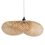 GLOBOSTAR® MEXICO 00719 Boho Κρεμαστό Φωτιστικό Οροφής με Ντουί 1 x E27 AC 220-240V IP20 - Μπεζ - Μ65 x Π46 x Υ30cm