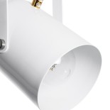 GloboStar® HAZEL 00924 Μοντέρνο Κρεμαστό Φωτιστικό Ανάρτηση Μονόφωτο 1 x E27 IP20 Λευκό & Χρυσό Μέταλλο - Μ12 x Π12 x Υ27cm