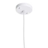 GloboStar® HAZEL 00924 Μοντέρνο Κρεμαστό Φωτιστικό Ανάρτηση Μονόφωτο 1 x E27 IP20 Λευκό & Χρυσό Μέταλλο - Μ12 x Π12 x Υ27cm