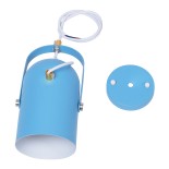 GLOBOSTAR® HAZEL 00927 Μοντέρνο Κρεμαστό Φωτιστικό Οροφής με Ντουί 1 x E27 AC 220-240V IP20 - Μπλε, Άσπρο & Χρυσό - Μ12 x Π12 x Υ27cm