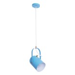 GLOBOSTAR® HAZEL 00927 Μοντέρνο Κρεμαστό Φωτιστικό Οροφής με Ντουί 1 x E27 AC 220-240V IP20 - Μπλε, Άσπρο & Χρυσό - Μ12 x Π12 x Υ27cm