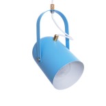 GLOBOSTAR® HAZEL 00927 Μοντέρνο Κρεμαστό Φωτιστικό Οροφής με Ντουί 1 x E27 AC 220-240V IP20 - Μπλε, Άσπρο & Χρυσό - Μ12 x Π12 x Υ27cm