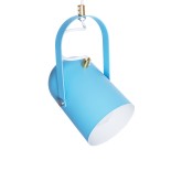 GLOBOSTAR® HAZEL 00927 Μοντέρνο Κρεμαστό Φωτιστικό Οροφής με Ντουί 1 x E27 AC 220-240V IP20 - Μπλε, Άσπρο & Χρυσό - Μ12 x Π12 x Υ27cm