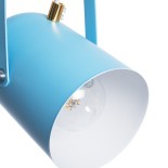 GLOBOSTAR® HAZEL 00927 Μοντέρνο Κρεμαστό Φωτιστικό Οροφής με Ντουί 1 x E27 AC 220-240V IP20 - Μπλε, Άσπρο & Χρυσό - Μ12 x Π12 x Υ27cm