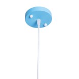 GLOBOSTAR® HAZEL 00927 Μοντέρνο Κρεμαστό Φωτιστικό Οροφής με Ντουί 1 x E27 AC 220-240V IP20 - Μπλε, Άσπρο & Χρυσό - Μ12 x Π12 x Υ27cm