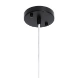 GloboStar® HAZEL 00930 Μοντέρνο Κρεμαστό Φωτιστικό Ανάρτηση Μονόφωτο 1 x E27 IP20 Μαύρο, Άσπρο & Χρυσό Μέταλλο - Μ12 x Π12 x Υ27cm