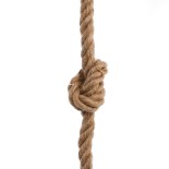 GLOBOSTAR® ROPE 01018 Boho Κρεμαστό Φωτιστικό Οροφής με Ντουί 1 x E27 AC 220-240V IP20 - Μπεζ - Μ3.5 x Π3.5 x Υ200cm