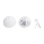 GloboStar® CHIME 01030 Μοντέρνο Κρεμαστό Φωτιστικό Οροφής Μονόφωτο Λευκό Μεταλλικό Καμπάνα Φ30 x Y15cm