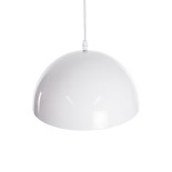 GloboStar® CHIME 01030 Μοντέρνο Κρεμαστό Φωτιστικό Οροφής Μονόφωτο Λευκό Μεταλλικό Καμπάνα Φ30 x Y15cm