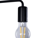 GloboStar® MISSAM 01119 Vintage Industrial Φωτιστικό Τοίχου - Απλίκα Μονόφωτο 1 x E27 AC 220-240V IP20 - Μ14 x Π20 x Υ10cm - Μαύρο Μεταλλικό