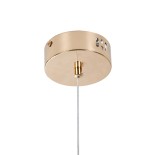 GLOBOSTAR® JADORE 01232 Μοντέρνο Κρεμαστό Φωτιστικό Οροφής LED 5W 400lm 120° AC 220-240V IP20 Θερμό Λευκό 2700K - Lumileds SMD Chip - Χρυσό & Διάφανο - Μ8 x Π8 x Υ26cm - 2 Χρόνια Εγγύηση