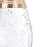 GLOBOSTAR® JADORE 01232 Μοντέρνο Κρεμαστό Φωτιστικό Οροφής LED 5W 400lm 120° AC 220-240V IP20 Θερμό Λευκό 2700K - Lumileds SMD Chip - Χρυσό & Διάφανο - Μ8 x Π8 x Υ26cm - 2 Χρόνια Εγγύηση