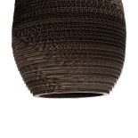 GloboStar® SANTORINI 01294 Boho Κρεμαστό Φωτιστικό Καμπάνα Μονόφωτο 1 x E27 IP20 3D Καφέ Χαρτί - Μ21 x Π21 x Y43cm