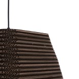 GloboStar® SANTORINI 01295 Boho Κρεμαστό Φωτιστικό Καμπάνα Μονόφωτο 1 x E27 IP20 3D Καφέ Χαρτί - Μ38 x Π38 x Υ30cm