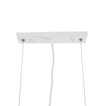 GloboStar® ESTERINA 01305 Μοντέρνο Κρεμαστό Φωτιστικό Ράγα Δίφωτο 2 x E27 IP20 Λευκό & Χρυσό Μέταλλο - Μ60 x Π6 x Υ6cm