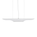 GloboStar® ESTERINA 01305 Μοντέρνο Κρεμαστό Φωτιστικό Ράγα Δίφωτο 2 x E27 IP20 Λευκό & Χρυσό Μέταλλο - Μ60 x Π6 x Υ6cm
