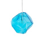 GloboStar® RINA 01306 Μοντέρνο Κρεμαστό Φωτιστικό Μπάλα Μονόφωτο 1 x G9 IP20 Γαλάζιο Γυαλί - Μ20 x Π20 x Υ20cm