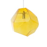 GloboStar® RINA 01308 Μοντέρνο Κρεμαστό Φωτιστικό Μπάλα Μονόφωτο 1 x G9 IP20 Κίτρινο Γυαλί - Μ20 x Π20 x Υ20cm