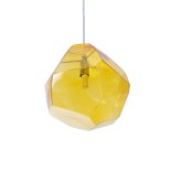 GloboStar® RINA 01308 Μοντέρνο Κρεμαστό Φωτιστικό Μπάλα Μονόφωτο 1 x G9 IP20 Κίτρινο Γυαλί - Μ20 x Π20 x Υ20cm