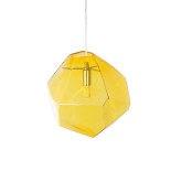 GloboStar® RINA 01308 Μοντέρνο Κρεμαστό Φωτιστικό Μπάλα Μονόφωτο 1 x G9 IP20 Κίτρινο Γυαλί - Μ20 x Π20 x Υ20cm