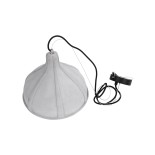 GloboStar® TRIBECA 01326 Μοντέρνο Κρεμαστό Φωτιστικό Καμπάνα Μονόφωτο 1 x E27 IP20 Γκρι Τσιμέντο - Μ30 x Π30 x Υ27cm