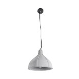 GloboStar® TRIBECA 01326 Μοντέρνο Κρεμαστό Φωτιστικό Καμπάνα Μονόφωτο 1 x E27 IP20 Γκρι Τσιμέντο - Μ30 x Π30 x Υ27cm