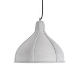 GloboStar® TRIBECA 01326 Μοντέρνο Κρεμαστό Φωτιστικό Καμπάνα Μονόφωτο 1 x E27 IP20 Γκρι Τσιμέντο - Μ30 x Π30 x Υ27cm
