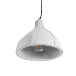 GloboStar® TRIBECA 01326 Μοντέρνο Κρεμαστό Φωτιστικό Καμπάνα Μονόφωτο 1 x E27 IP20 Γκρι Τσιμέντο - Μ30 x Π30 x Υ27cm