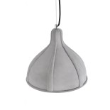 GloboStar® TRIBECA 01326 Μοντέρνο Κρεμαστό Φωτιστικό Καμπάνα Μονόφωτο 1 x E27 IP20 Γκρι Τσιμέντο - Μ30 x Π30 x Υ27cm