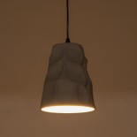 GloboStar® TRIBECA 01327 Μοντέρνο Industrial Κρεμαστό Φωτιστικό Οροφής Μονόφωτο 1 x E27  Γκρι Τσιμέντο Καμπάνα Φ18 x Y23cm