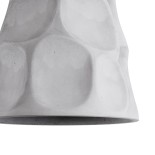 GloboStar® TRIBECA 01327 Μοντέρνο Industrial Κρεμαστό Φωτιστικό Οροφής Μονόφωτο 1 x E27  Γκρι Τσιμέντο Καμπάνα Φ18 x Y23cm