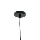 GloboStar® OCEANA 01360 Boho Κρεμαστό Φωτιστικό Μπάλα Μονόφωτο 1 x E27 IP20 Μαύρο Σχοινί - Μ40 x Π40 x Υ40cm