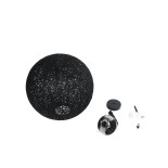 GloboStar® OCEANA 01360 Boho Κρεμαστό Φωτιστικό Μπάλα Μονόφωτο 1 x E27 IP20 Μαύρο Σχοινί - Μ40 x Π40 x Υ40cm
