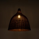 GLOBOSTAR® BAHAMAS 01368 Boho Κρεμαστό Φωτιστικό Οροφής με Ντουί 1 x E27 AC 220-240V IP20 - Καφέ - Μ45 x Π45 x Υ45cm