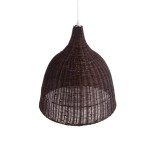 GLOBOSTAR® BAHAMAS 01368 Boho Κρεμαστό Φωτιστικό Οροφής με Ντουί 1 x E27 AC 220-240V IP20 - Καφέ - Μ45 x Π45 x Υ45cm