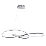 GLOBOSTAR® DEXTER 60919 Μοντέρνο Κρεμαστό Φωτιστικό Οροφής LED 120W 13440lm 300° AC 220-240V IP20 Ρυθμιζόμενο Λευκό CCT με Χειριστήριο από 2700K έως 6000K Dimmable - Lumileds SMD Chip - Νίκελ Βούρτσας - Μ103 x Π103 x Υ30cm - 3 Χρόνια Εγγύηση