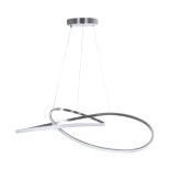 GLOBOSTAR® DEXTER 60919 Μοντέρνο Κρεμαστό Φωτιστικό Οροφής LED 120W 13440lm 300° AC 220-240V IP20 Ρυθμιζόμενο Λευκό CCT με Χειριστήριο από 2700K έως 6000K Dimmable - Lumileds SMD Chip - Νίκελ Βούρτσας - Μ103 x Π103 x Υ30cm - 3 Χρόνια Εγγύηση