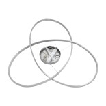 GLOBOSTAR® DEXTER 60919 Μοντέρνο Κρεμαστό Φωτιστικό Οροφής LED 120W 13440lm 300° AC 220-240V IP20 Ρυθμιζόμενο Λευκό CCT με Χειριστήριο από 2700K έως 6000K Dimmable - Lumileds SMD Chip - Νίκελ Βούρτσας - Μ103 x Π103 x Υ30cm - 3 Χρόνια Εγγύηση