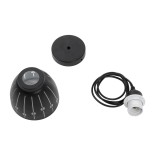 GloboStar® COOLIE 01476 Μοντέρνο Κρεμαστό Φωτιστικό Μονόφωτο Καμπάνα 1 x E27 IP20 Μαύρο & Ασημί Μέταλλο - Μ12.5 x Π12.5 x Υ11.5cm